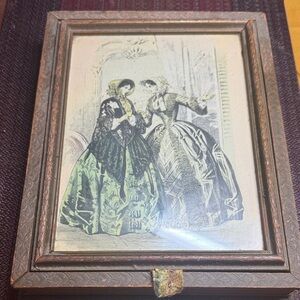 Vintage Style Candy/Jewelry Box with Victorian Art